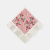 Guardanapo de Papel flores e joaninhas 縁ありカクテルナプキン (角)