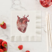Guardanapo De Papel Hearts 縁ありランチョンナプキン (インサイチュ)