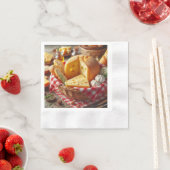 Guardanapo de Papel Personalizado Pães e Queijo 縁ありカクテルナプキン (インサイチュ)
