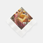Guardanapo de Papel Personalizado Pães e Queijo 縁ありカクテルナプキン (角)