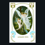 Guardian Angel and girl ポスター<br><div class="desc">Guardian angel and girl, vintage scene.</div>
