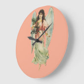 Guardian Angel Divine Watchfulness & Grace Art ラージ壁時計 (傾斜)