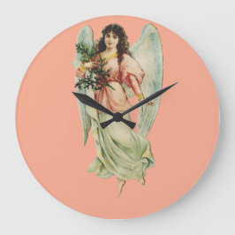 Guardian Angel Divine Watchfulness & Grace Art ラージ壁時計