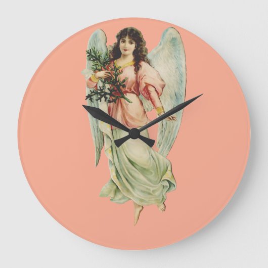 Guardian Angel Divine Watchfulness & Grace Art ラージ壁時計 (正面)