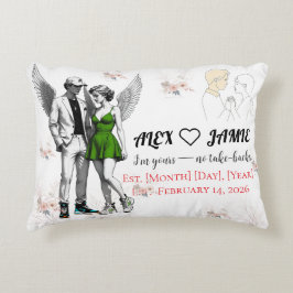 Guardian Angel Pair – Cute Wings Accent Pillow アクセントクッション