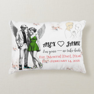 Guardian Angel Pair – Cute Wings Accent Pillow アクセントクッション