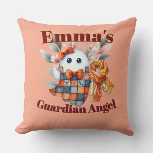 Guardian Angel  - Personalize Name & Message Kids  クッション (正面)