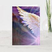 Guardian Angel Purple Wing – Blank Greeting カード (正面)