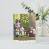 Guardian Angel with Children & Lit Tree ポストカード (スタンド正面)