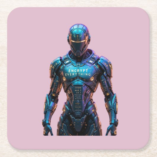 Guardian Encrypt Everything スクエアペーパーコースター (正面)