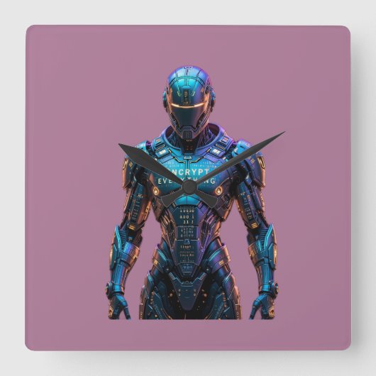 Guardian Encrypt Everything スクエア壁時計 (正面)