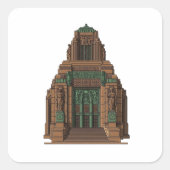 : Guardian of Commerce: Art Deco Building Sticker スクエアシール (正面)