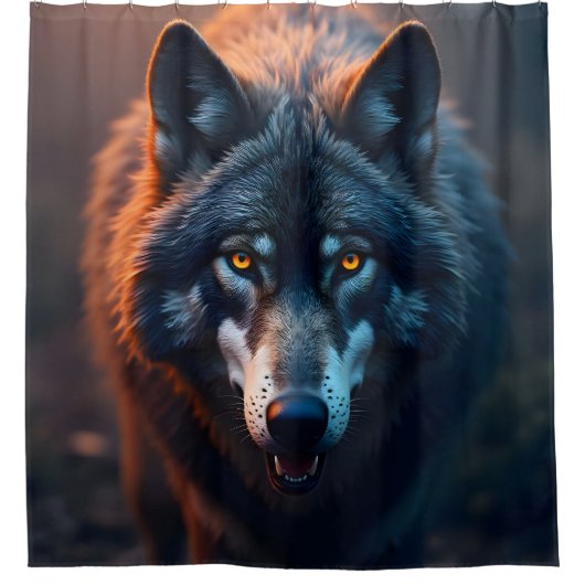 Guardian Of The Wild – Noble Wildlife Art Shower シャワーカーテン (正面)