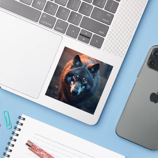 Guardian Of The Wild - Square Vinyl Sticker シール (ノートパソコンとiPhone)