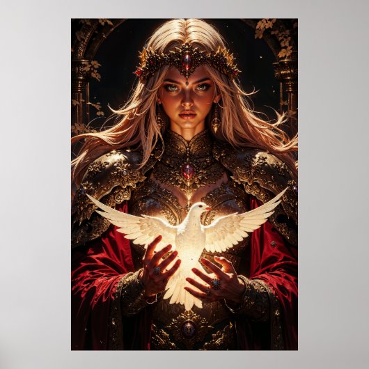 Guardian Priestess Magical Wall Art ポスター (正面)