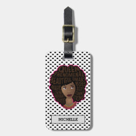 Guaring Black Women, Black & White水玉模様 ラゲッジタグ