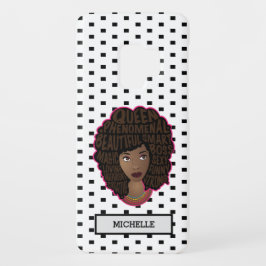 Guaring Black Women, Black & White水玉模様 iPhone 16ケース