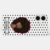 Guaring Black Women, Black & White水玉模様 Case-Mate iPhoneケース (裏面 (横))