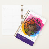 Guaring Black Women Natural Hair Waterカラー プランナー手帳 (ディスプレー)