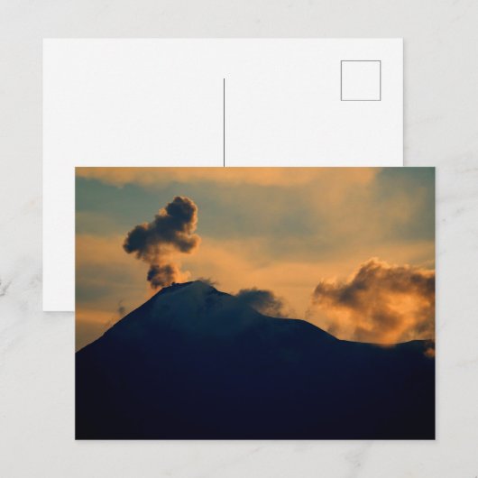 Guatemala - Antigua sunset ポストカード (正面/裏面)