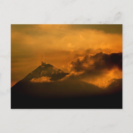 Guatemala - Antigua sunset ポストカード (正面)