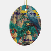 GUATEMALA, BANANERA IZABAL Retro poster セラミックオーナメント (右)