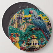 GUATEMALA, BANANERA IZABAL Retro poster 缶バッジ (正面&裏面)