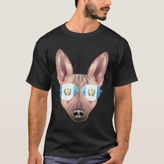 Guatemala Flag American Hairless Terrier Guatemala Tシャツ (正面)