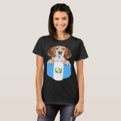Guatemala Flag Beagle Dog In Pocket Tシャツ (正面フル)