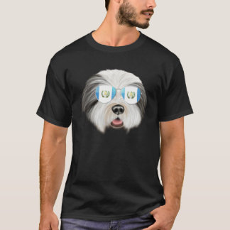 Guatemala Flag Bearded Collie Dog Guatemala Pocket Tシャツ