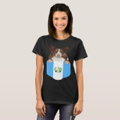 Guatemala Flag Collie Dog In Pocket Tシャツ (正面フル)