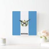 Guatemala Flag Dazzling Patriotic スクエア壁時計 (ホーム)