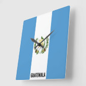 Guatemala Flag Dazzling Patriotic スクエア壁時計 (傾斜)