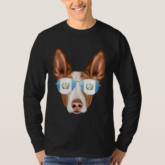 Guatemala Flag Ibizan Hound Dog Guatemala Pocket Tシャツ (正面)
