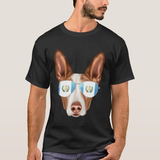 Guatemala Flag Ibizan Hound Dog Guatemala Pocket Tシャツ (正面)