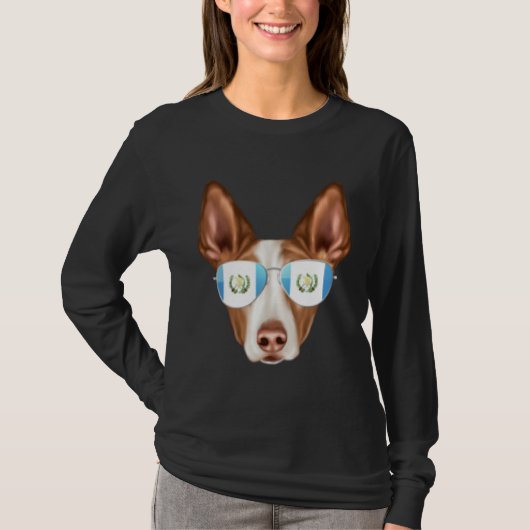 Guatemala Flag Ibizan Hound Dog Guatemala Pocket Tシャツ (正面)
