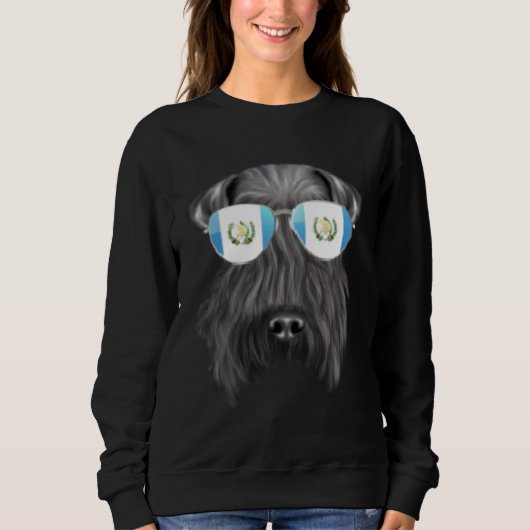 Guatemala Flag Kerry Blue Terrier Dog Guatemala Po スウェットシャツ (正面)