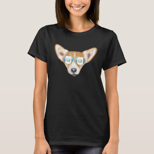 Guatemala Flag Pembroke Welsh Corgi Dog Guatemala Tシャツ (正面)