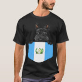Guatemala Flag Scottish Terrier Dog In Pocket Tシャツ (正面)