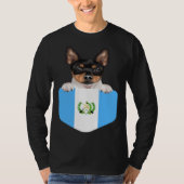 Guatemala Flag Toy Fox Terrier Dog In Pocket Tシャツ (正面)