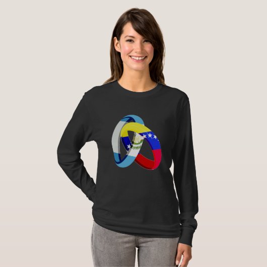 Guatemala Flag Venezuela Grown Ring Marriage Weddi Tシャツ (正面フル)