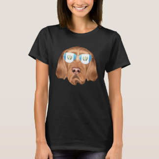 Guatemala Flag Wirehaired Vizsla Dog Guatemala Poc Tシャツ