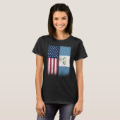 Guatemala Guatemalan American Flags Proud USA Tシャツ (正面フル)