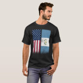 Guatemala Guatemalan American Flags Proud USA Tシャツ (正面フル)