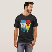 Guatemala Guayana Flag Heart Citizen Grown Patriot Tシャツ (正面フル)