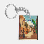 GUATEMALA, HUEHUETENANGO Retro poster キーホルダー (正面左)