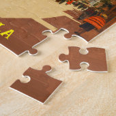 GUATEMALA, HUEHUETENANGO Retro poster ジグソーパズル (側面)