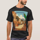 GUATEMALA, HUEHUETENANGO Retro poster Tシャツ (正面)