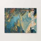 Guatemala Illustration Travel Art Vintage ジグソーパズル (横)