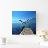 Guatemala - Lago Atitlan Sunrise スクエア壁時計 (ホーム)